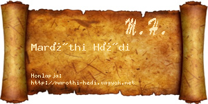 Maróthi Hédi névjegykártya